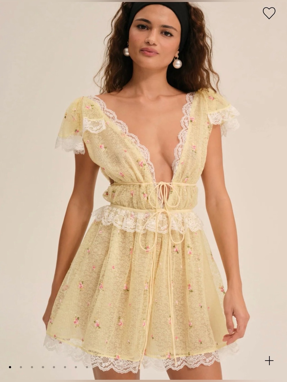 NWOT size Small For Love and Lemons Poppy Lace Mini Dress